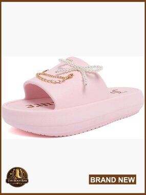 Platform Slide Sandals, Lightweight Comfort Pool Shoes Waterproof Summer Beach